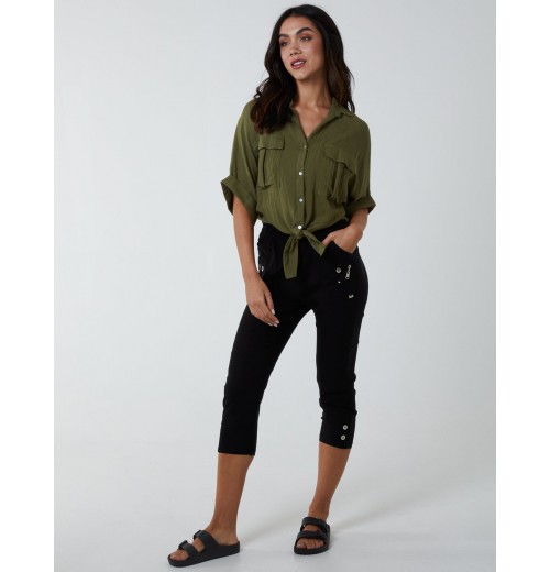 Zip Detail Crop Trouser Zip Detail Crop Trouser
