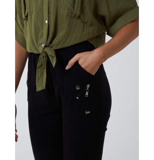 Zip Detail Crop Trouser Zip Detail Crop Trouser