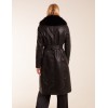 Longline Leather Look Faux Fur Coat Longline Leather Look Faux Fur Coat